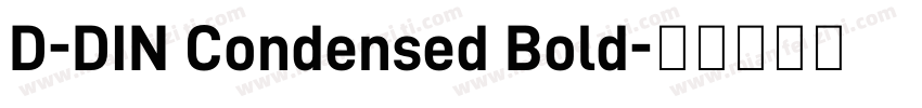 D-DIN Condensed Bold字体转换